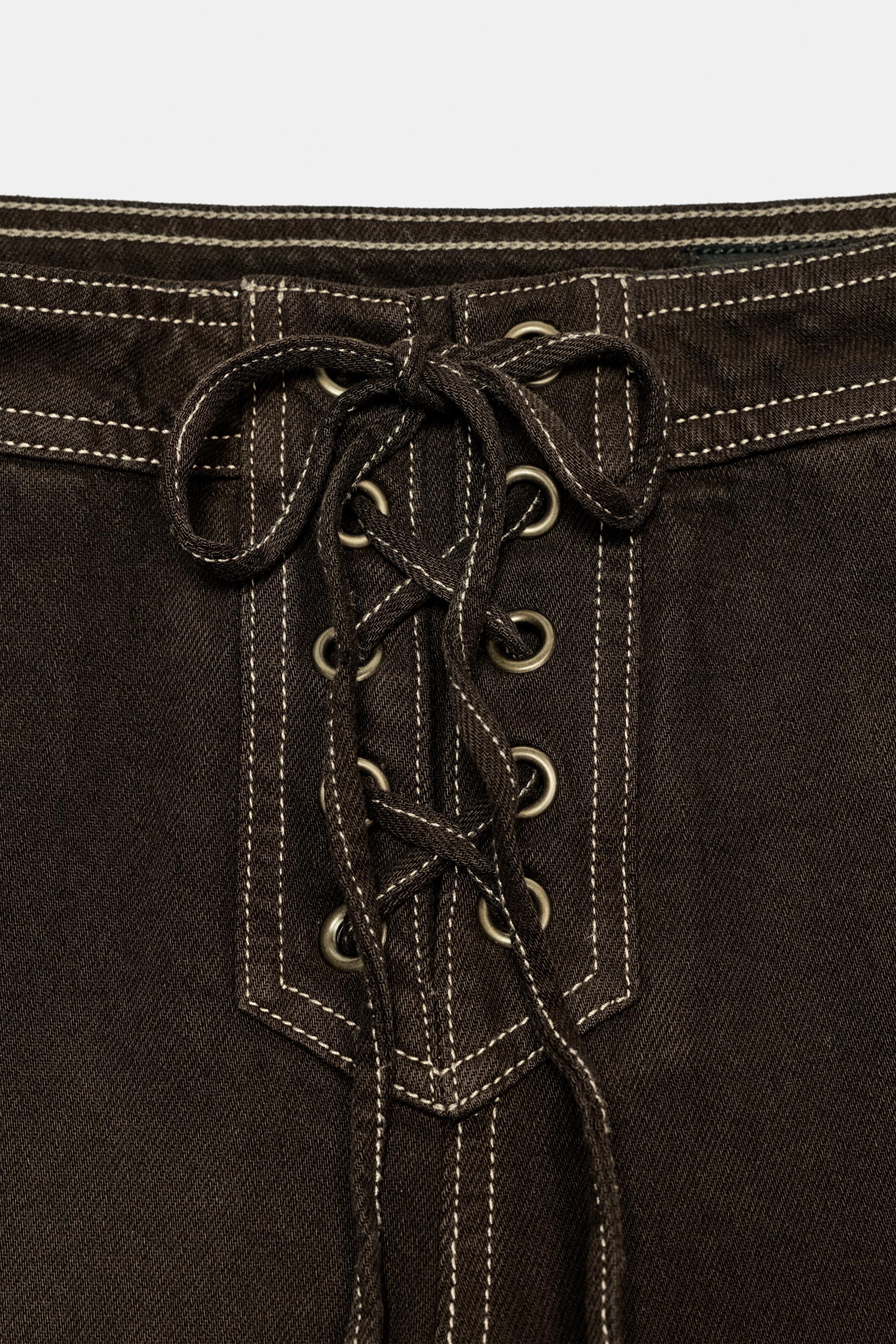 Z1975 HIGH-WAISTED STRAIGHT JEANS WITH LACES